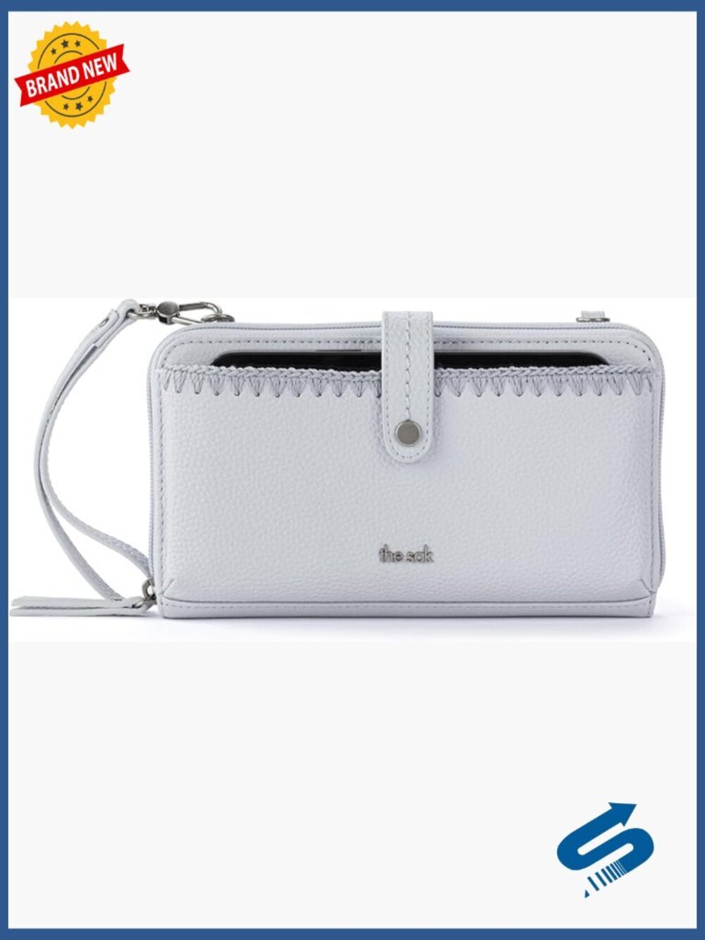 Small Smartphone Crossbody Purse & Wallet Convertible Wristlet with Zipper